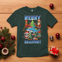 Funny Italian Brainrot Meme Christmas T Shirt Merry Brainrot Xmas Gen Alpha - Wonder Print Shop