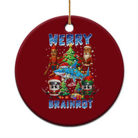 Funny Italian Brainrot Meme Christmas Ceramic Ornament Merry Brainrot Xmas Gen Alpha - Wonder Print Shop