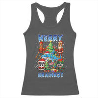 Funny Italian Brainrot Meme Christmas Racerback Tank Top Merry Brainrot Xmas Gen Alpha - Wonder Print Shop