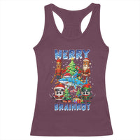 Funny Italian Brainrot Meme Christmas Racerback Tank Top Merry Brainrot Xmas Gen Alpha - Wonder Print Shop