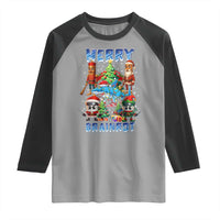 Funny Italian Brainrot Meme Christmas Raglan Shirt Merry Brainrot Xmas Gen Alpha - Wonder Print Shop