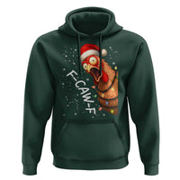 Funny F Caw F Chicken Christmas Hoodie Xmas Rooster Meme Santa Hat - Wonder Print Shop
