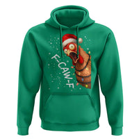 Funny F Caw F Chicken Christmas Hoodie Xmas Rooster Meme Santa Hat - Wonder Print Shop
