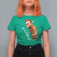 Funny F Caw F Chicken Christmas T Shirt For Women Xmas Rooster Meme Santa Hat - Wonder Print Shop