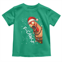 Funny F Caw F Chicken Christmas Toddler T Shirt Xmas Rooster Meme Santa Hat - Wonder Print Shop