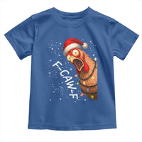 Funny F Caw F Chicken Christmas Toddler T Shirt Xmas Rooster Meme Santa Hat - Wonder Print Shop