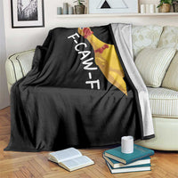 Funny F Caw F Chicken Toy Throw Blanket Poultry Humor - Wonder Print Shop