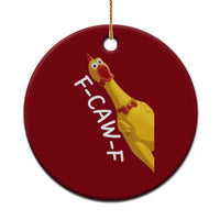 Funny F Caw F Chicken Toy Ceramic Ornament Poultry Humor - Wonder Print Shop