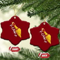 Funny F Caw F Chicken Toy Ceramic Ornament Poultry Humor - Wonder Print Shop