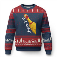 Funny F Caw F Chicken Toy Ugly Christmas Sweater Poultry Humor - Wonder Print Shop