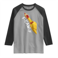 Funny F Caw F Chicken Toy Raglan Shirt Poultry Humor - Wonder Print Shop