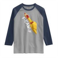 Funny F Caw F Chicken Toy Raglan Shirt Poultry Humor - Wonder Print Shop