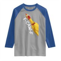 Funny F Caw F Chicken Toy Raglan Shirt Poultry Humor - Wonder Print Shop