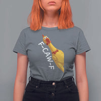 Funny F Caw F Chicken Toy T Shirt For Women Poultry Humor - Wonder Print Shop