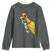 Funny F Caw F Chicken Toy Youth Sweatshirt Poultry Humor - Wonder Print Shop