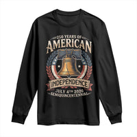 250 years Of America Independence Long Sleeve Shirt 250th American Anniversary Liberty Bell - Wonder Print Shop