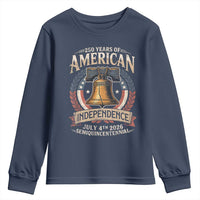 250 years Of America Independence Youth Sweatshirt 250th American Anniversary Liberty Bell - Wonder Print Shop