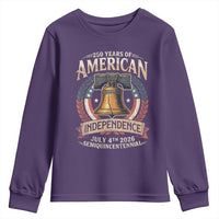 250 years Of America Independence Youth Sweatshirt 250th American Anniversary Liberty Bell - Wonder Print Shop