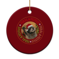 Funny Christmas Pedro The Racoon Ceramic Ornament Feral And Festive Xmas Santa Trash Panda - Wonder Print Shop