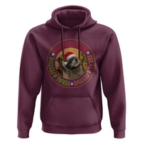 Funny Christmas Pedro The Racoon Hoodie Feral And Festive Xmas Santa Trash Panda - Wonder Print Shop