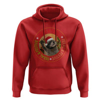 Funny Christmas Pedro The Racoon Hoodie Feral And Festive Xmas Santa Trash Panda - Wonder Print Shop