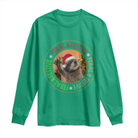 Funny Christmas Pedro The Racoon Long Sleeve Shirt Feral And Festive Xmas Santa Trash Panda - Wonder Print Shop