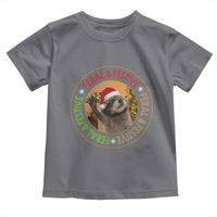 Funny Christmas Pedro The Racoon Toddler T Shirt Feral And Festive Xmas Santa Trash Panda - Wonder Print Shop