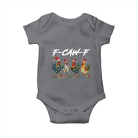 Funny F Caw F Chicken Christmas Baby Onesie Xmas Rooster Meme Poultry Farm - Wonder Print Shop