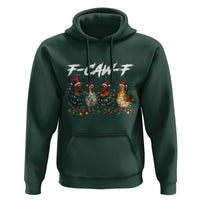 Funny F Caw F Chicken Christmas Hoodie Xmas Rooster Meme Poultry Farm - Wonder Print Shop