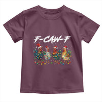 Funny F Caw F Chicken Christmas Toddler T Shirt Xmas Rooster Meme Poultry Farm - Wonder Print Shop