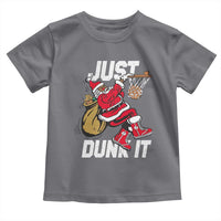 Funny Black Santa Christmas Basketball Toddler T Shirt Just Dunk It Xmas Sport - Wonder Print Shop