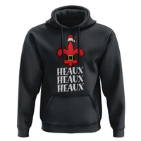 Funny Cajun Louisiana Christmas Hoodie Heaux Heaux Heaux New Orleans Santa Hat