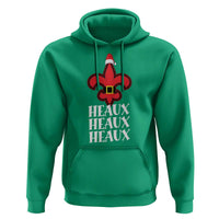Funny Cajun Louisiana Christmas Hoodie Heaux Heaux Heaux New Orleans Santa Hat
