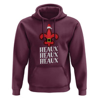 Funny Cajun Louisiana Christmas Hoodie Heaux Heaux Heaux New Orleans Santa Hat