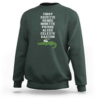 Funny Cajun Louisiana Christmas Sweatshirt Eight Crocodiles New Orleans Santa - Wonder Print Shop
