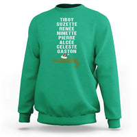 Funny Cajun Louisiana Christmas Sweatshirt Eight Crocodiles New Orleans Santa - Wonder Print Shop
