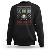 Funny Christmas Pirate Santa Sweatshirt Yo Ho Ho Merry Christmas Skull Santa Hat - Wonder Print Shop