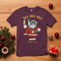 Funny Christmas Pirate Santa T Shirt Yo Ho Ho Holiday Xmas Pirate - Wonder Print Shop