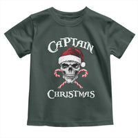 Funny Xmas Pirate Santa Toddler T Shirt Captain Christmas Skull Candy Canes