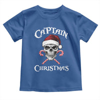 Funny Xmas Pirate Santa Toddler T Shirt Captain Christmas Skull Candy Canes