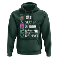 Eat Sleep Anime Gaming Repeat Hoodie Kawaii Otaku Anime Manga