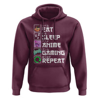 Eat Sleep Anime Gaming Repeat Hoodie Kawaii Otaku Anime Manga