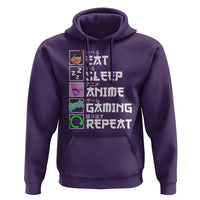 Eat Sleep Anime Gaming Repeat Hoodie Kawaii Otaku Anime Manga