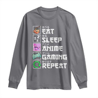 Eat Sleep Anime Gaming Repeat Long Sleeve Shirt Kawaii Otaku Anime Manga