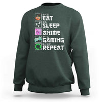 Eat Sleep Anime Gaming Repeat Sweatshirt Kawaii Otaku Anime Manga
