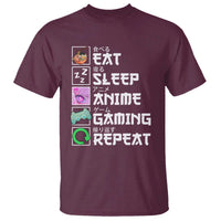 Eat Sleep Anime Gaming Repeat T Shirt Kawaii Otaku Anime Manga
