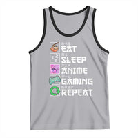 Eat Sleep Anime Gaming Repeat Tank Top Kawaii Otaku Anime Manga