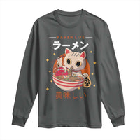 Funny Japanese Kawaii Cat Neko Ramen Long Sleeve Shirt