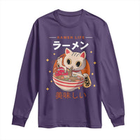 Funny Japanese Kawaii Cat Neko Ramen Long Sleeve Shirt