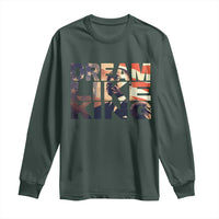 Dream Like King Dr. Martin Luther King Long Sleeve Shirt MLK Day Vintage American Flag